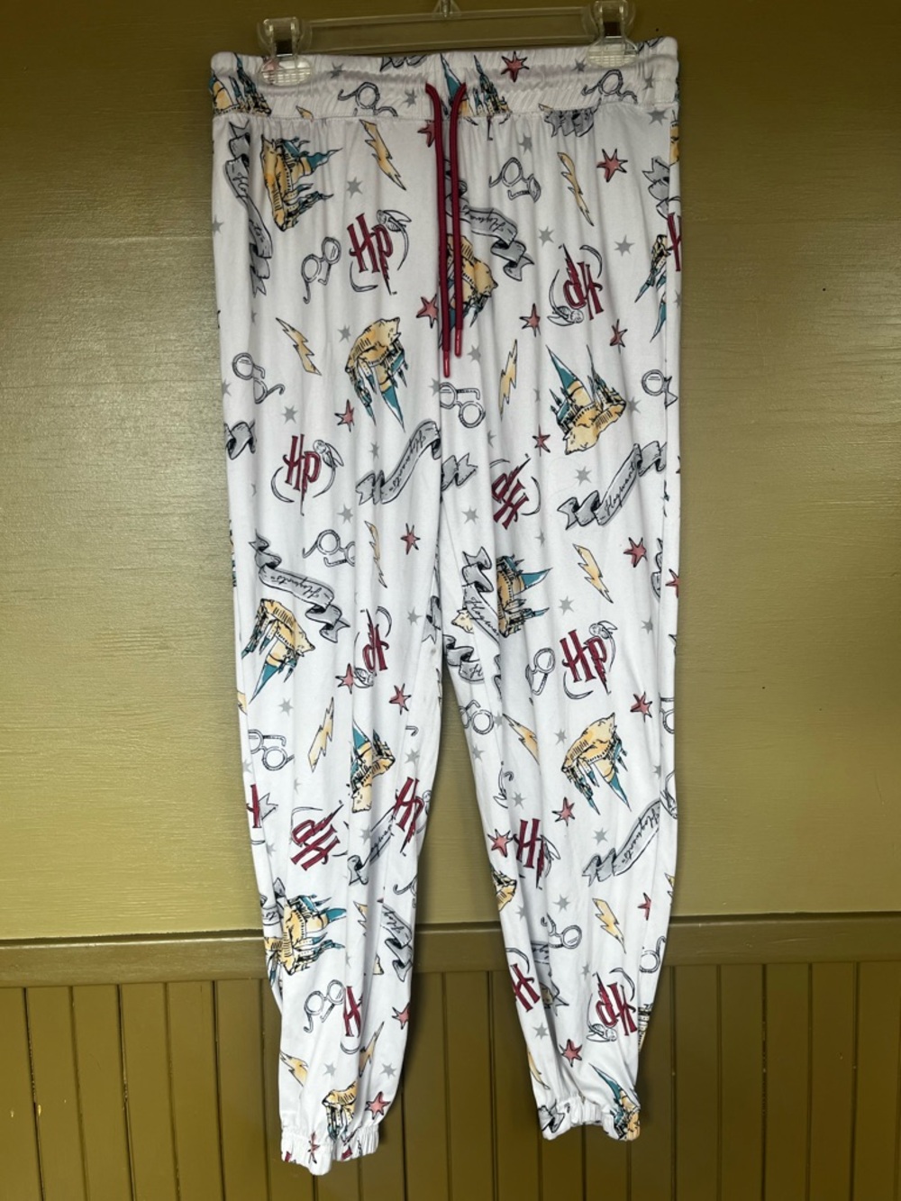 Harry Potter Jogger style Pajama Pants w/ Drawstrings Medium